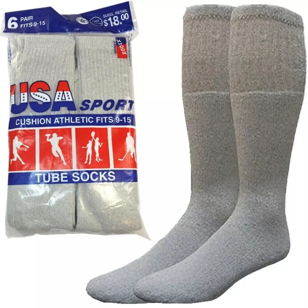 Wholesale Bulk Lot Men Tube Socks Over the Calf Big & Tall Size 9-15 10-15 13-16 from PremiumBrandGoods