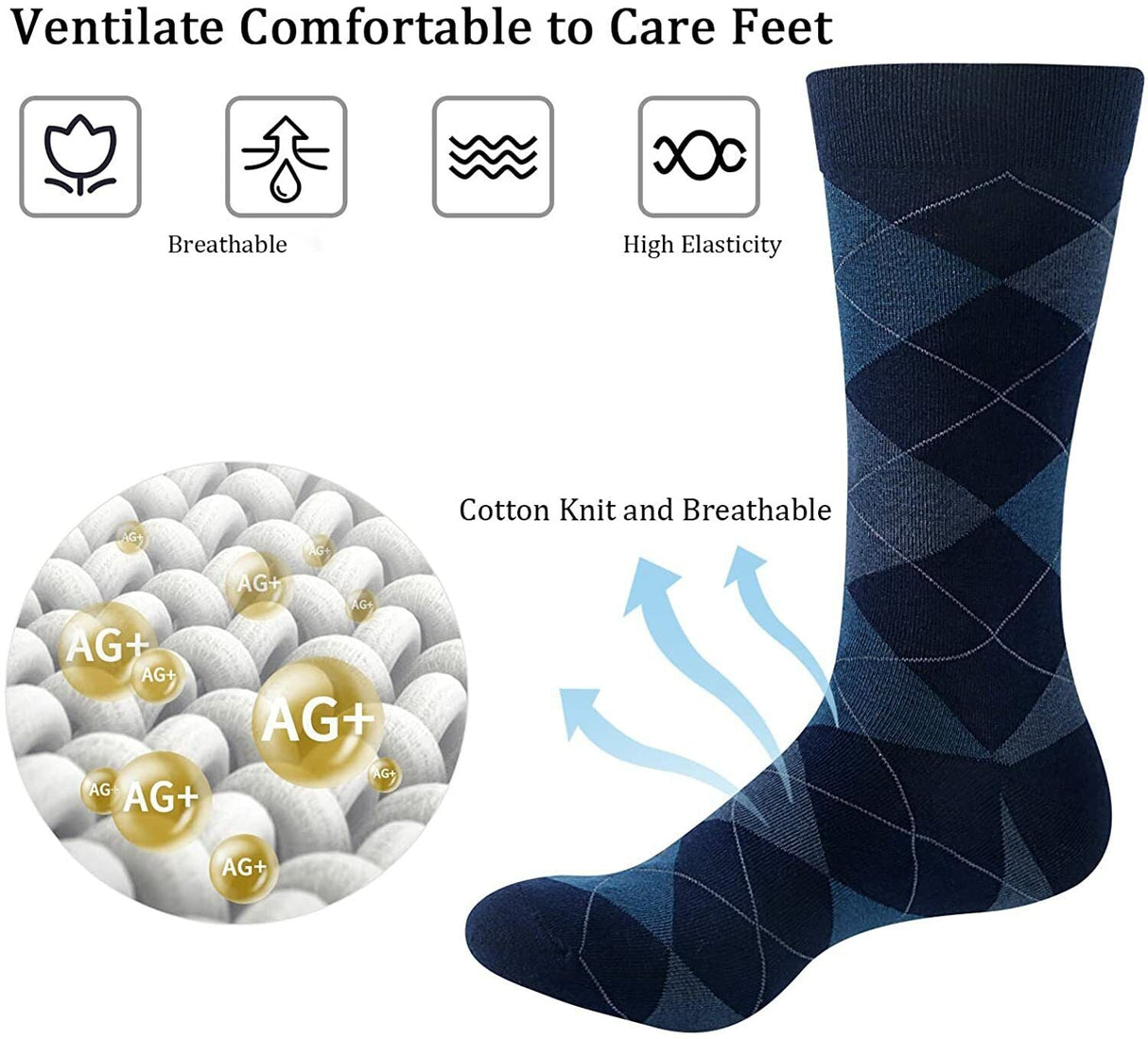 3-12 Pairs Mens Solid Black Cotton Casual Formal Classic Dress Socks Size 10-13 from PremiumBrandGoods