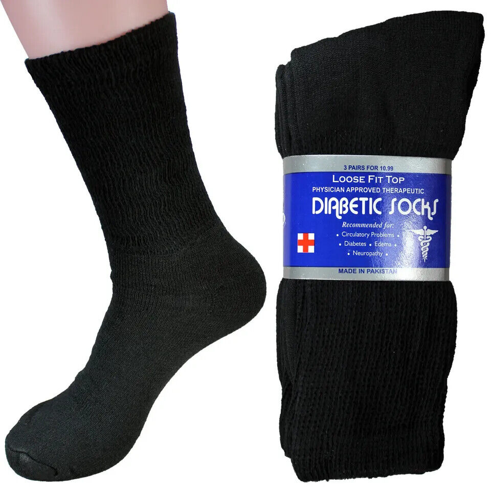 Wholesale Bulk Mens Diabetic Crew Socks Health Circulatory Size 9-11,10-13,13-15 from PremiumBrandGoods