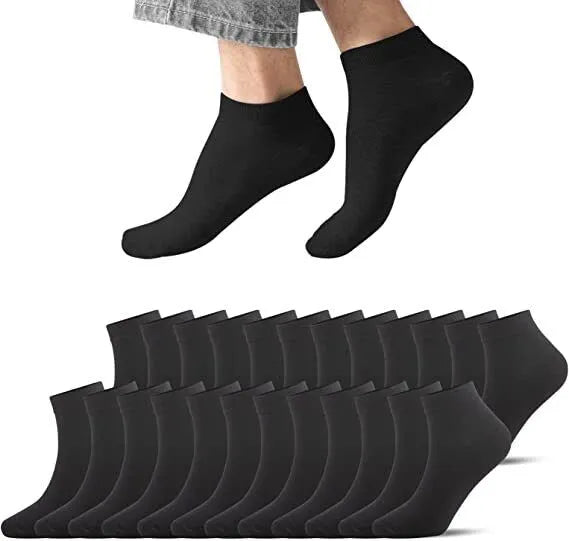 Ankle Socks Unisex Classic Premium Cotton Mens Womens Solid Low Cut Size 9-13 from PremiumBrandGoods