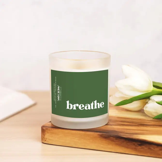 Glass Candle - Breathe (Cactus Flower & Jade) from CB Studio