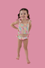 RAINBOW CLOUDS DREAM SMOCKED TANKINI TWO PIECE SWIM SUIT from DREAM BIG LITTLE CO