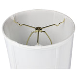 White Linen 10x12x12 Fabric Drum Lampshade From LampsUSA