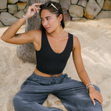 Onyx Restore Ribbed Tank from LotusAndLuna