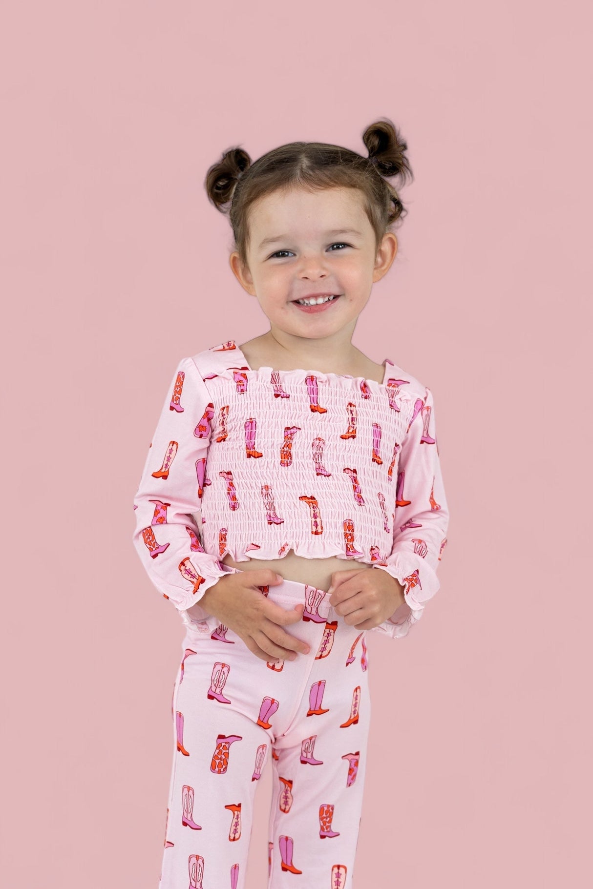 EXCLUSIVE YEE HAW HOLLIE DREAM SMOCKED FLARE SET from DREAM BIG LITTLE CO
