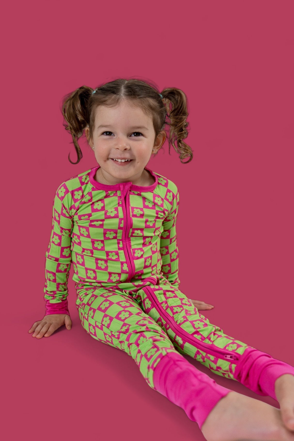 WILD DAISY CHECKERS DREAM ROMPER from DREAM BIG LITTLE CO