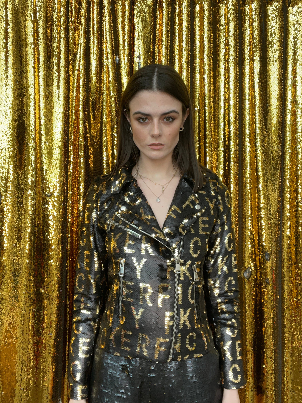 Any Old Iron Sequin Fancy Fucker Moto Jacket from Any Old Iron