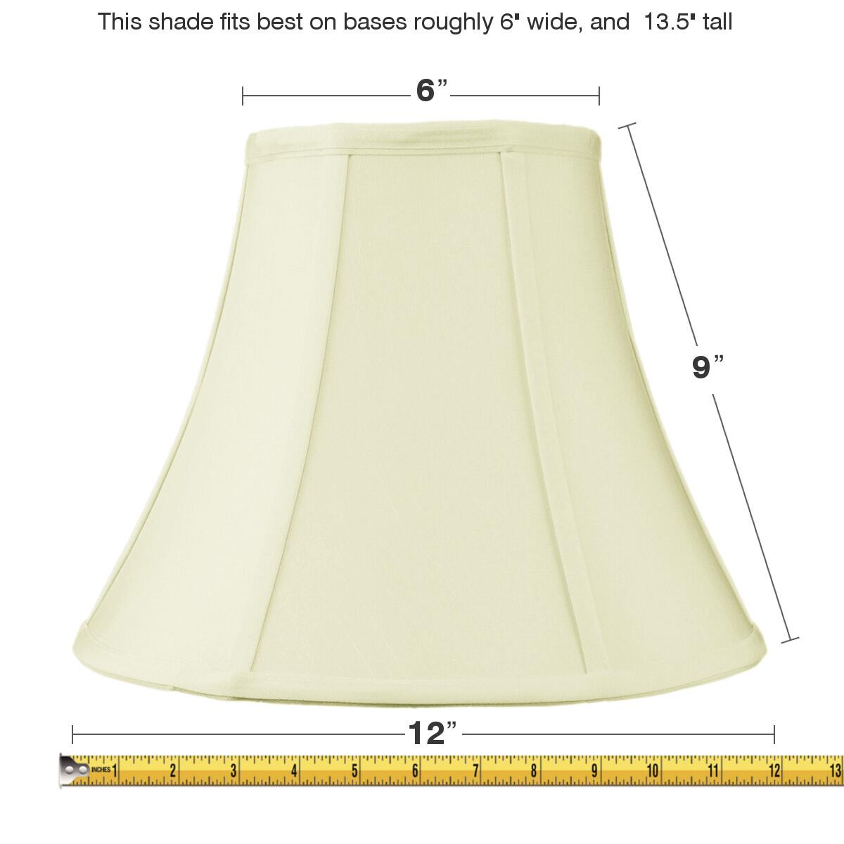 Egg Shell Shantung Bell Lampshade 12"W x 10"H From LampsUSA