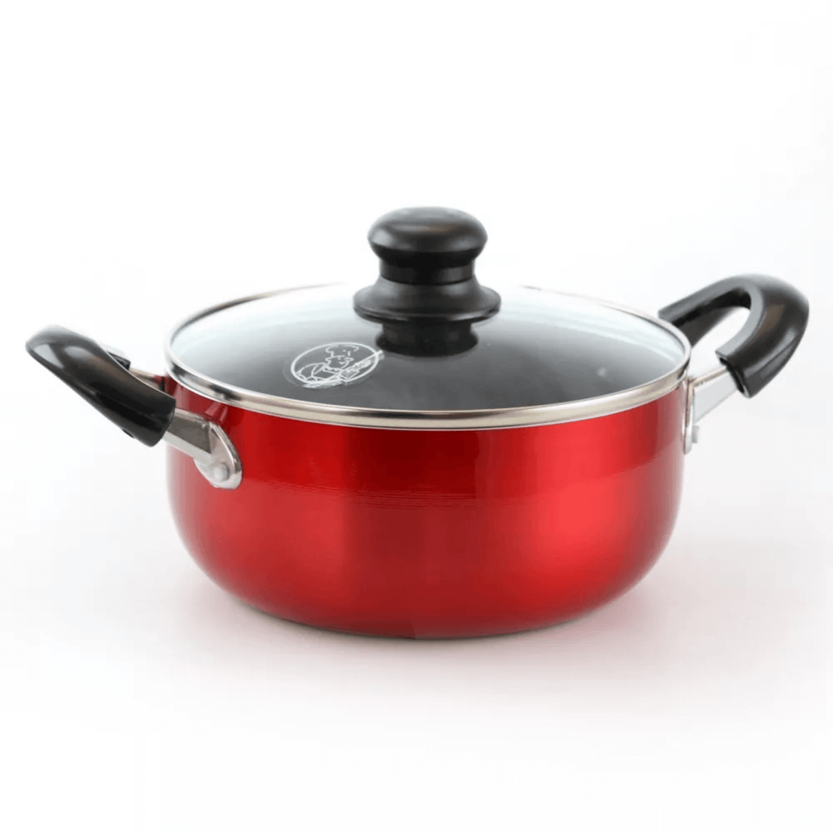 Better Chef 3-Quart Metallic Red Aluminum Dutch Oven with Glass Lid from Jupiter Gear Home