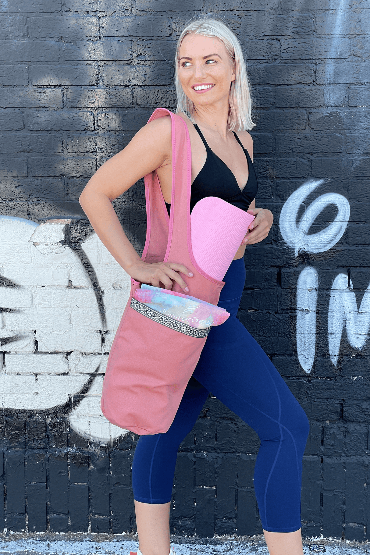 JupiterGear Yoga Mat Carrying Tote Bag with Large Pockets from Jupiter Gear