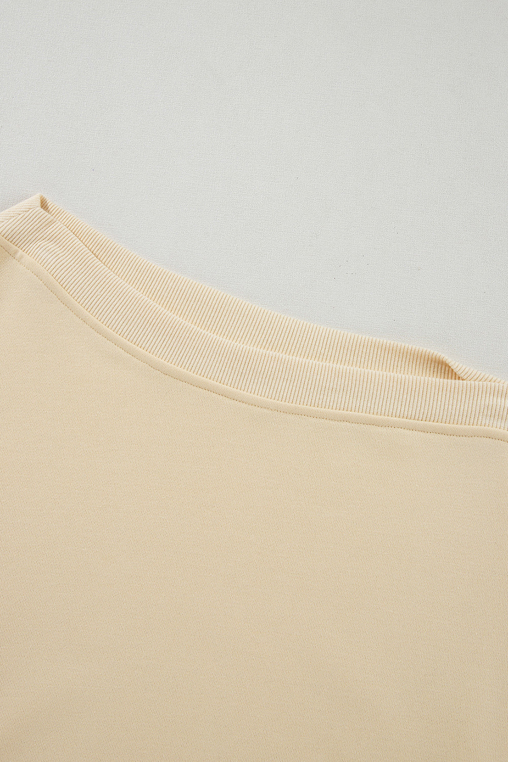 Beige Buttoned Sleeve Dropped Shoulder Sweatshirt from MsDressly