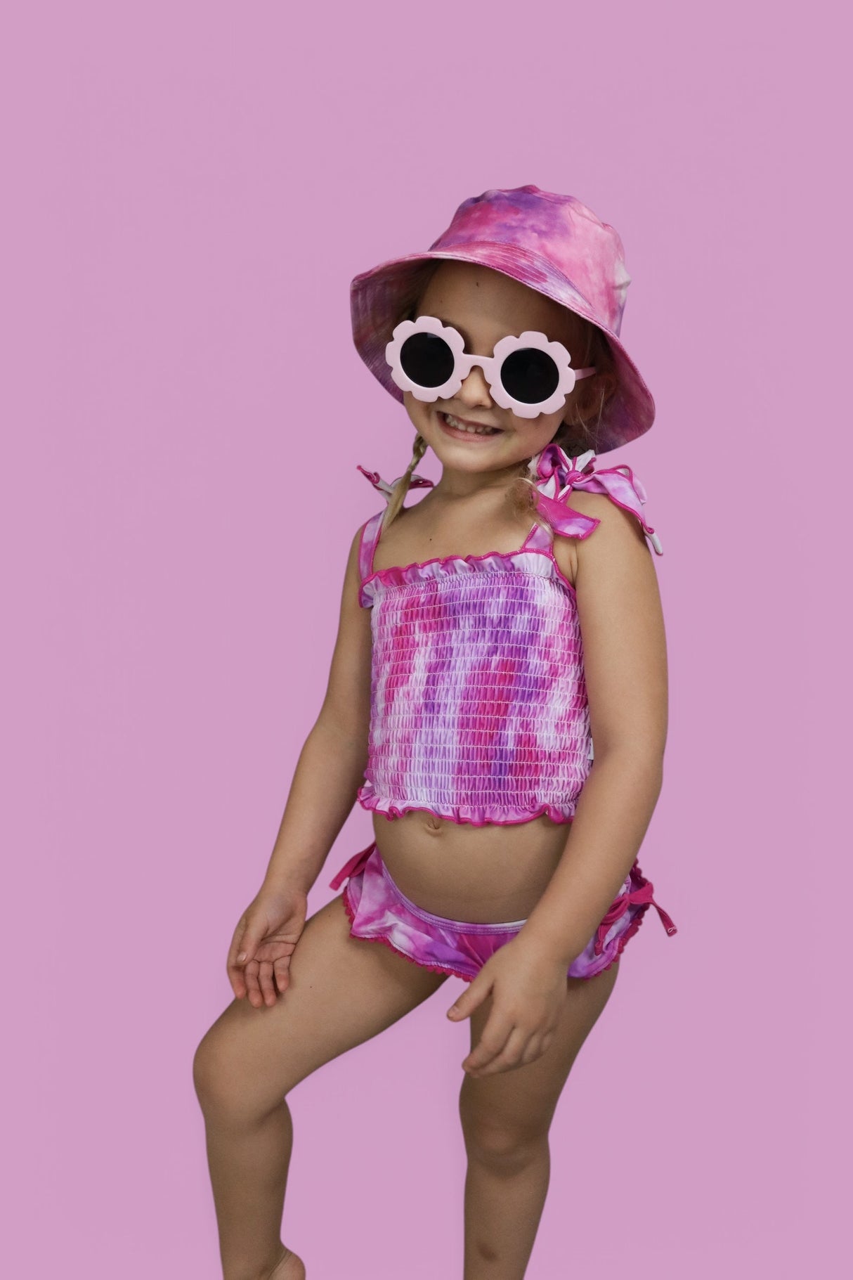 CANDY CLOUDS DREAM SMOCKED TWO PIECE SWIM SUIT from DREAM BIG LITTLE CO