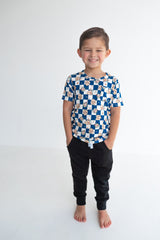 Dream Big Little Co x CoComelon JJ STARRY NIGHT CHECKERS DREAM POCKET TEE from DREAM BIG LITTLE CO
