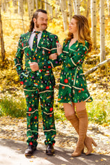 The Christmas Tree Camo | Christmas Tree Print Wrap Dress from Shinesty