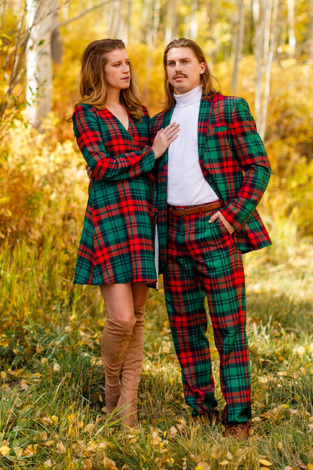 The Lincoln Log Love Lady | Plaid Christmas Wrap Dress from Shinesty
