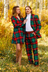 The Lincoln Log Love Lady | Plaid Christmas Wrap Dress from Shinesty