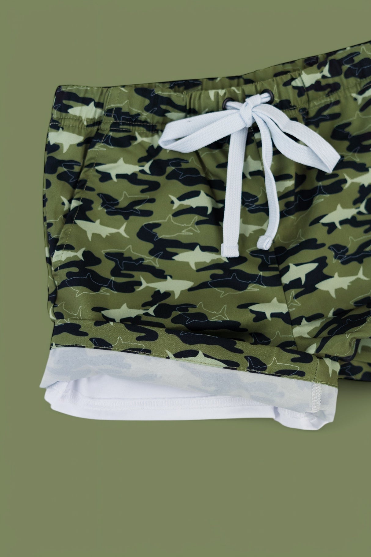 CAMO SHARK BOY'S DREAM SWIM TRUNKS from DREAM BIG LITTLE CO