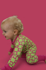 WILD DAISY CHECKERS DREAM ROMPER from DREAM BIG LITTLE CO