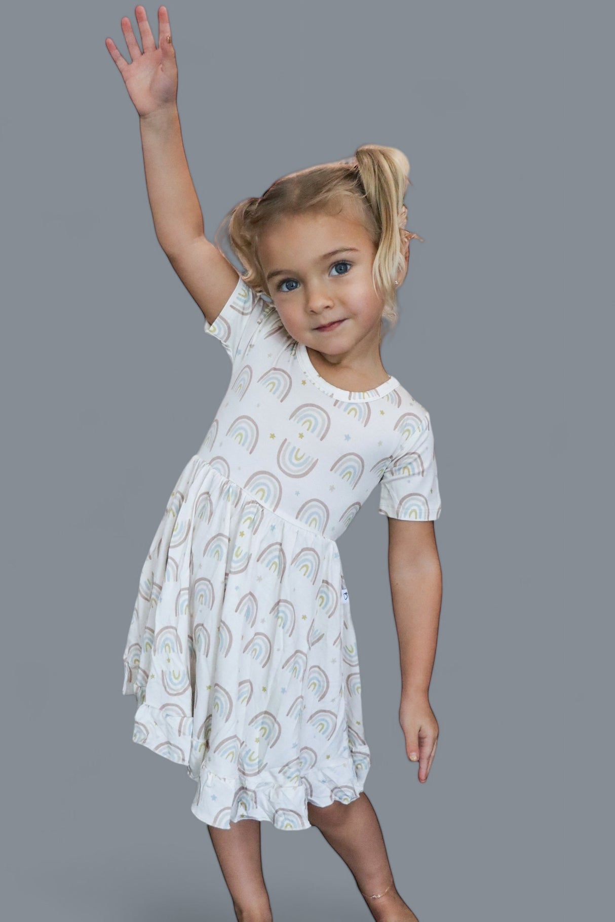 EXCLUSIVE RALEIGH'S RAINBOWS DREAM RUFFLE DRESS from DREAM BIG LITTLE CO