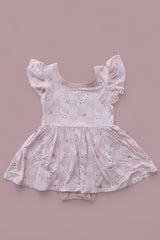 EXCLUSIVE DUCKS AND DAISIES DREAM CAP SLEEVE BODYSUIT DRESS from DREAM BIG LITTLE CO