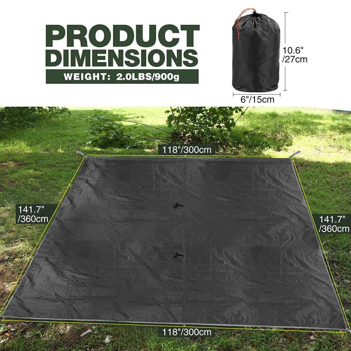 Lightweight Camping Tarp,Waterproof Tarp Shelter From Redcamp