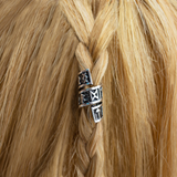Rune Beard Rings - (Silver - 8) from Norse Tradesman