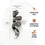 Fenrir Beard Rings (Silver - 8) from Norse Tradesman