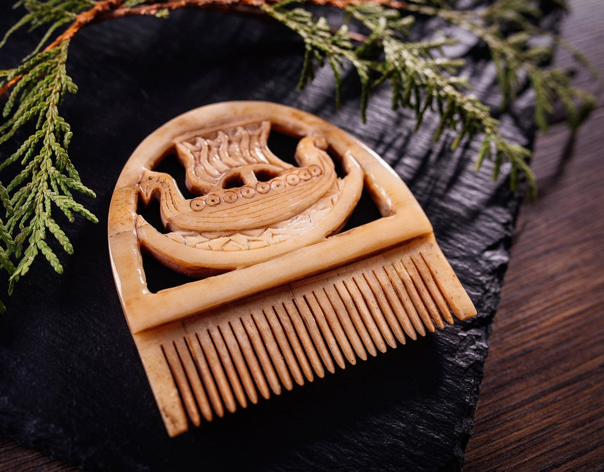 Bone Beard Comb - Drakkar from Norse Tradesman