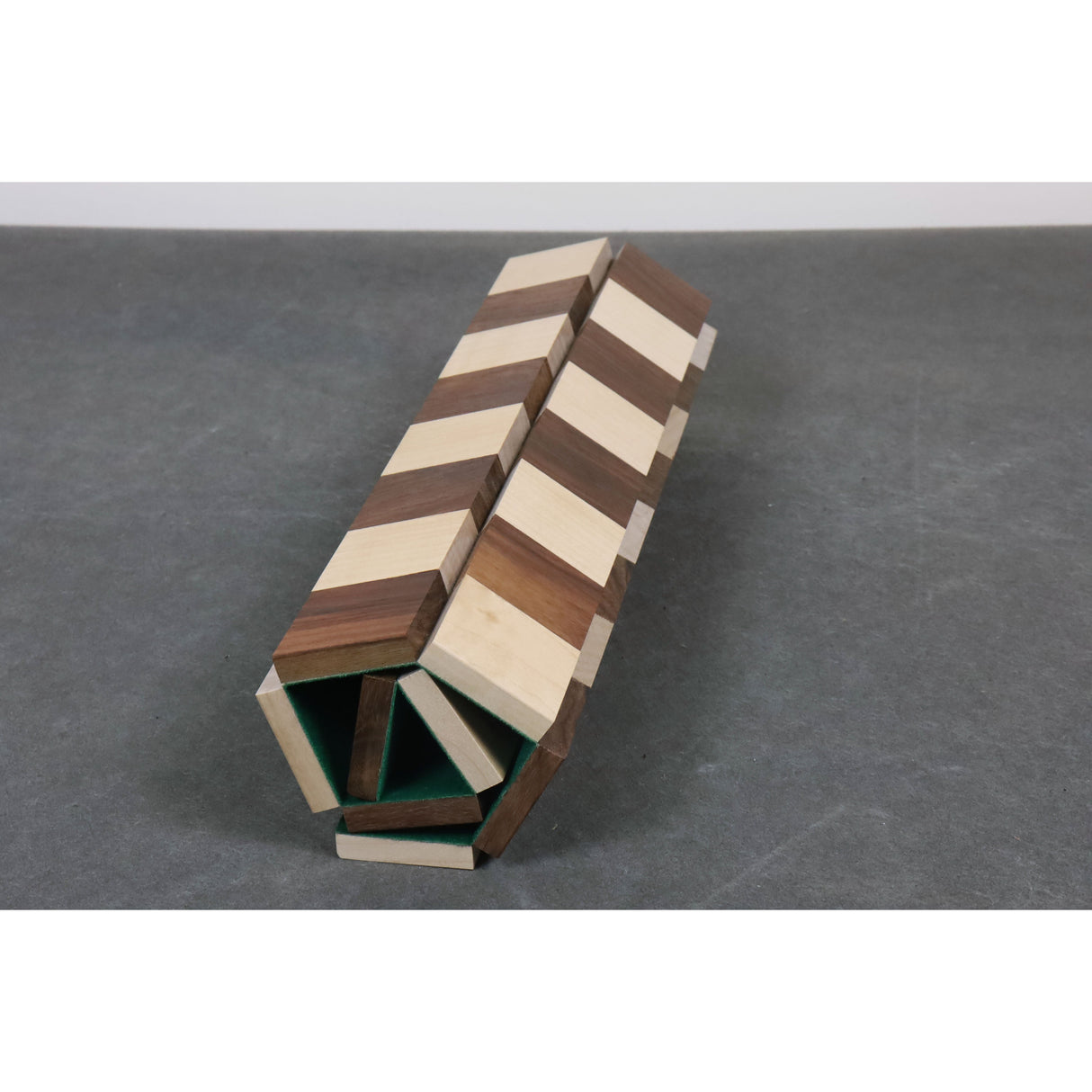 Solid Wood Roll Up Travel chess board made in Golden Rosewood & Maple wood - 40 mm square size From Royal Chess Mall