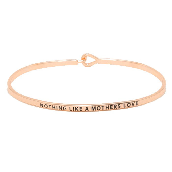 "Nothing like a Mother's Love" Metal Hook Bracelet Bangle from Madeline Love