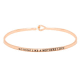 "Nothing like a Mother's Love" Metal Hook Bracelet Bangle from Madeline Love