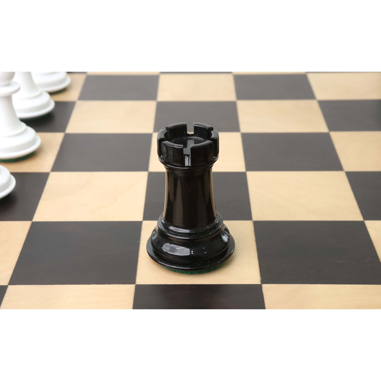 Soviet Reproduced 1940s' Chess Set- Chess Pieces Only - Black and White Lacquer Boxwood From Royal Chess Mall