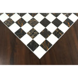 Borderless Marble Stone Luxury Chess Board 18''  -  Black and White Marble Stone From Royal Chess Mall