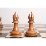 Original Staunton Chess Set- Chess Pieces Only- Lacquered Distress Antiqued Boxwood & Ebony- 4.5" King From Royal Chess Mall