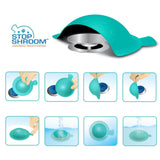 StopShroom (Aqua) Universal Stopper Cover for Bathtub, Bathroom, and Kitchen Drains from TubShroom.com