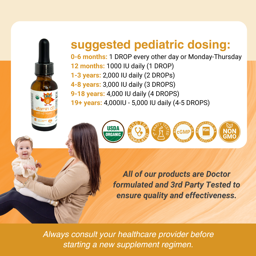 Organic Liquid Vitamin D3 with K2 from Serawise