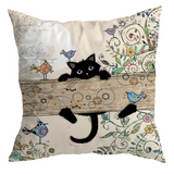Vintage Black Cat Cushion Covers from Moderny
