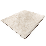 PupCloud™ Human-Size Dog Bed + Matching Waterproof Blanket Bundle - White with Brown Accents from Paw.com
