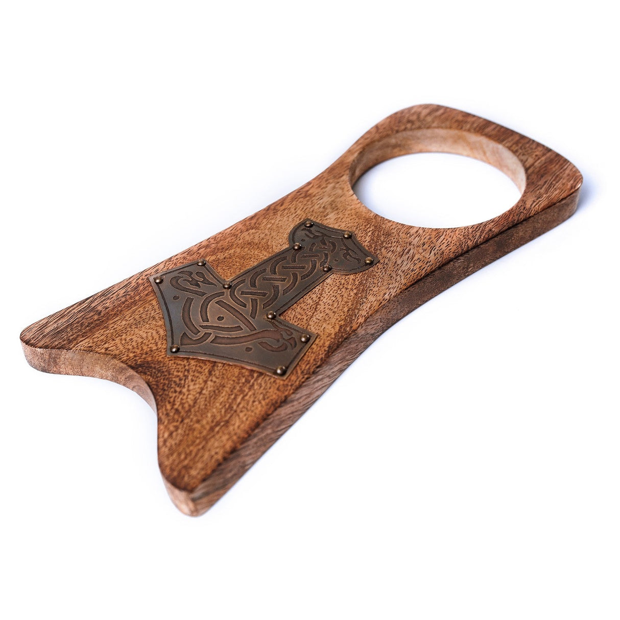 Curved Drinking Horn with Wooden Stand from Norse Tradesman