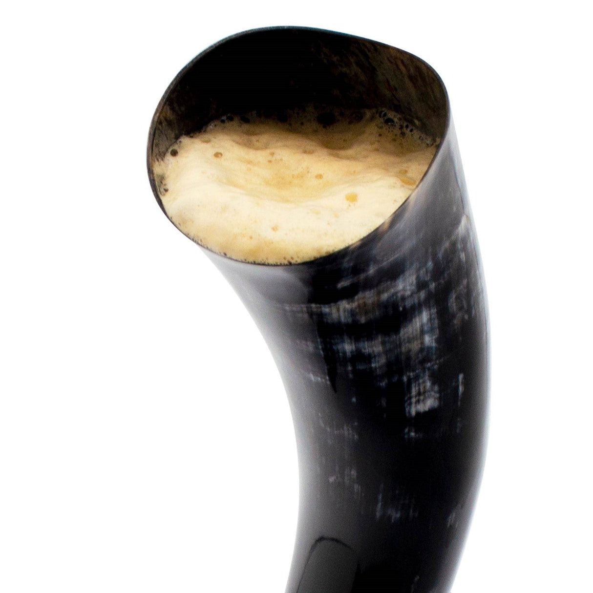 Curved Drinking Horn with Wooden Stand from Norse Tradesman