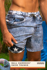 The Jacksonville Jort | Denim Ball Hammock® Pouch 5" Swim Trunks from Shinesty