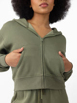 Women's CityScape Cropped Full Zip from Cozy Earth