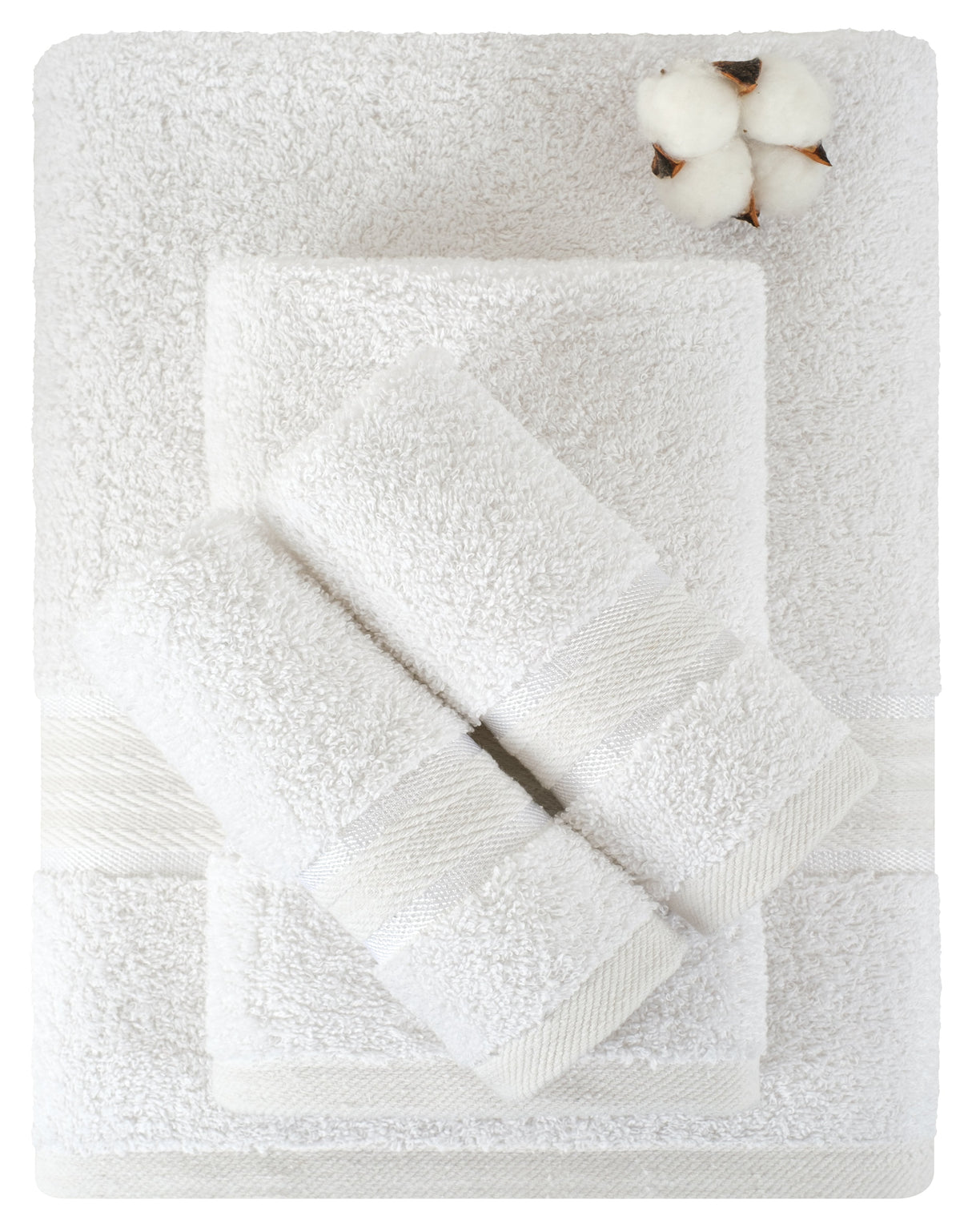 Salem Linen 6 Piece 100% Cotton Bath Towel Set From American Soft Linen