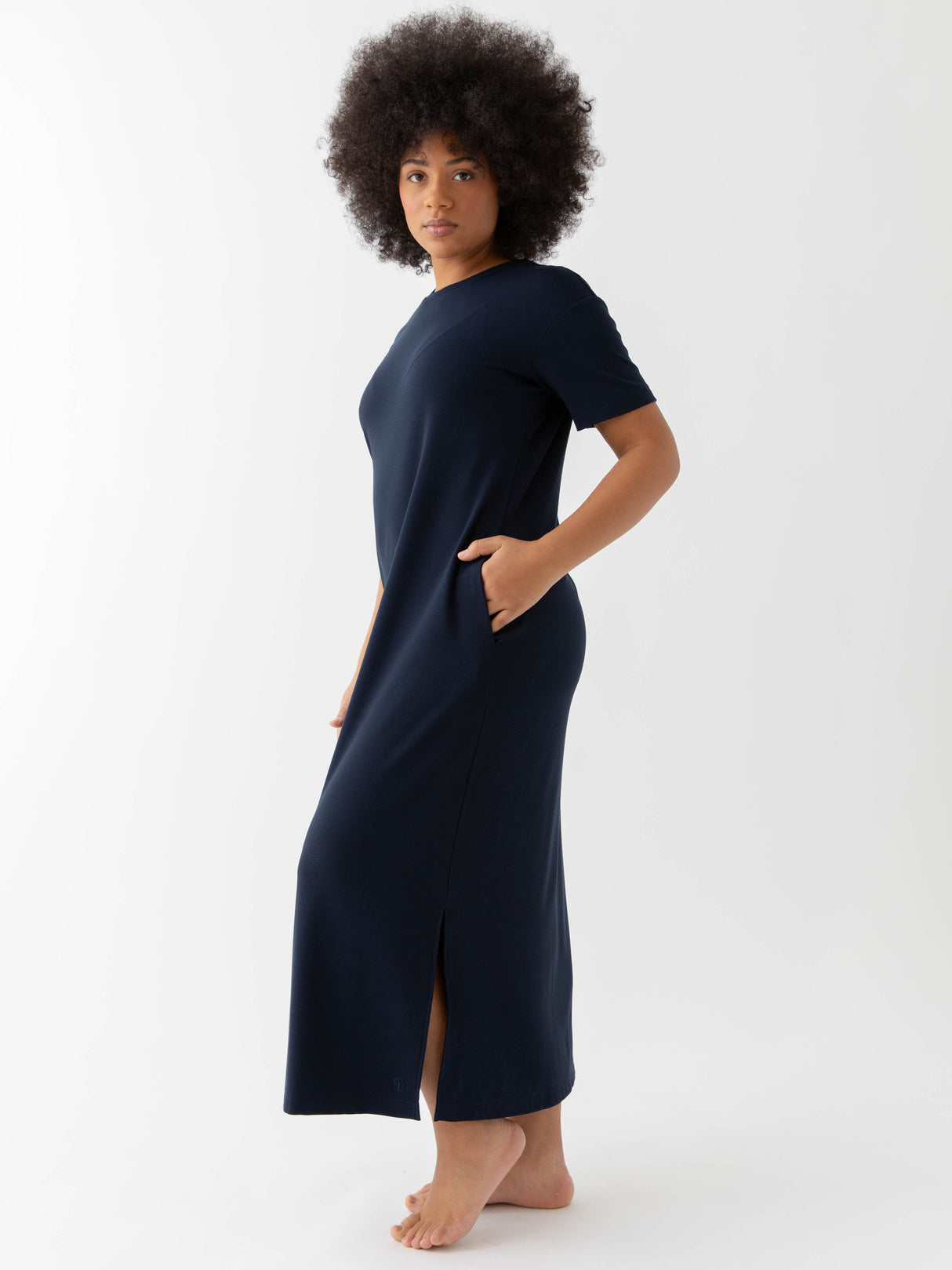 Women's Brushed Bamboo Midi Dress from Cozy Earth