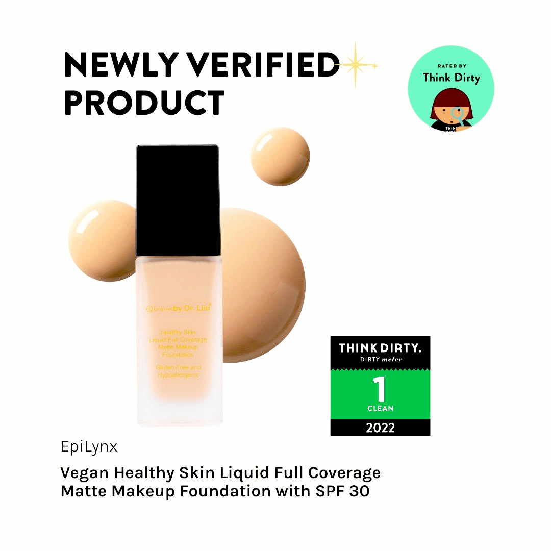 Healthy Skin Liquid Full Coverage Matte Makeup Foundation with SPF 30 from Epilynx Skincare and Cosmetics