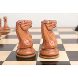 Cooke Type Staunton Chess Set- Chess Pieces Only 1849 - Ebony Wood & Antiqued Boxwood - 4.3" King From Royal Chess Mall
