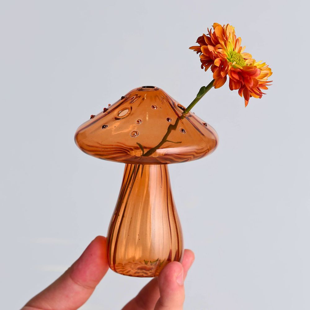 Vibrant Mushroom Glass Vases from Moderny
