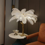 Ostrich Feather Table Lamp from Moderny