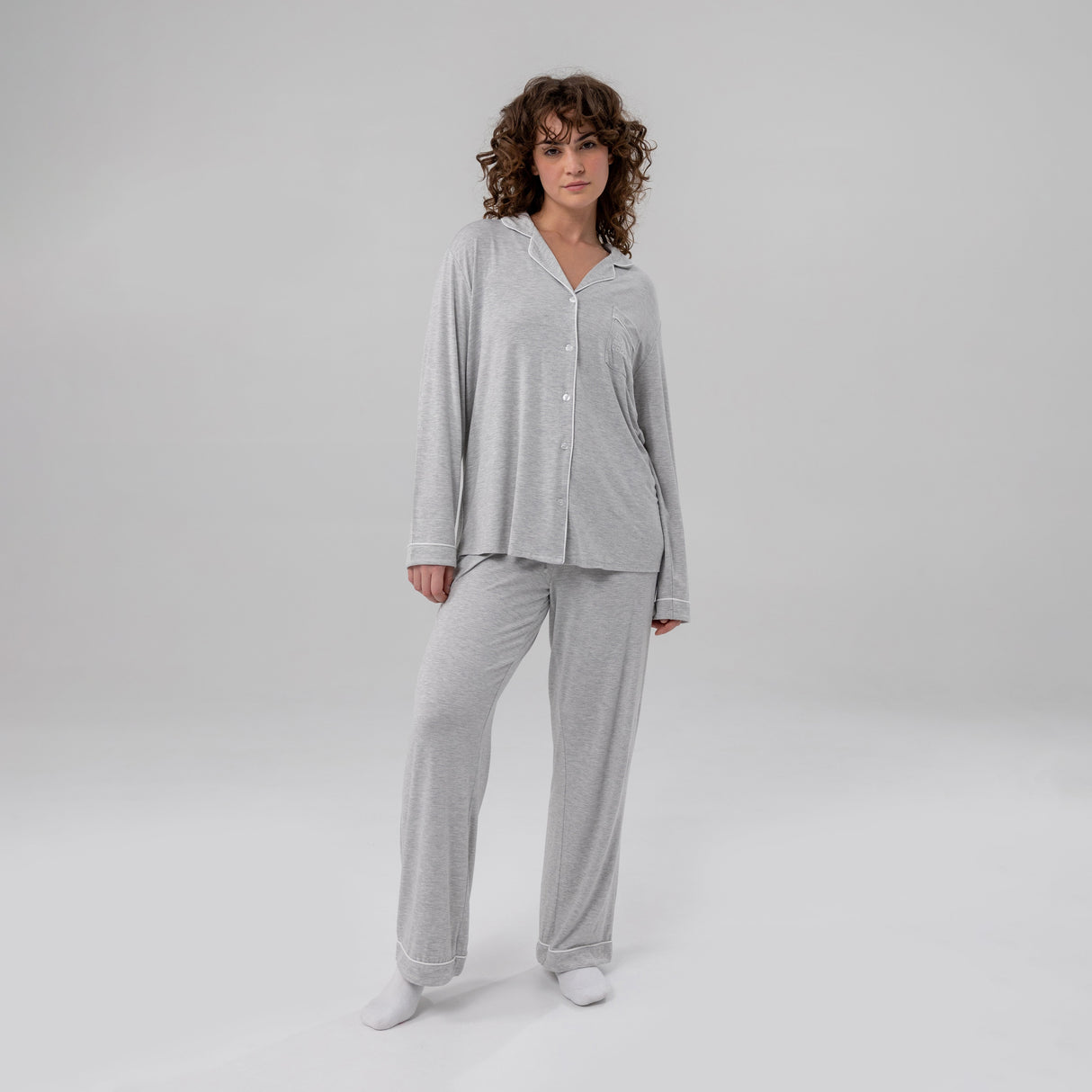 Women's Luxe Bamboo Long PJ Set from Hotel Collection
