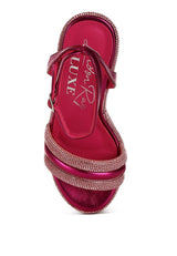 My Bliss Rhinestone Studded Wedge Sandals from My Pampered Life Seattle